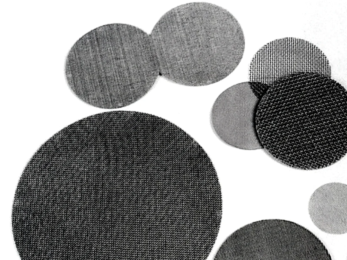 Foto produk screen filter dan custom cut filter mesh berbentuk lingkaran